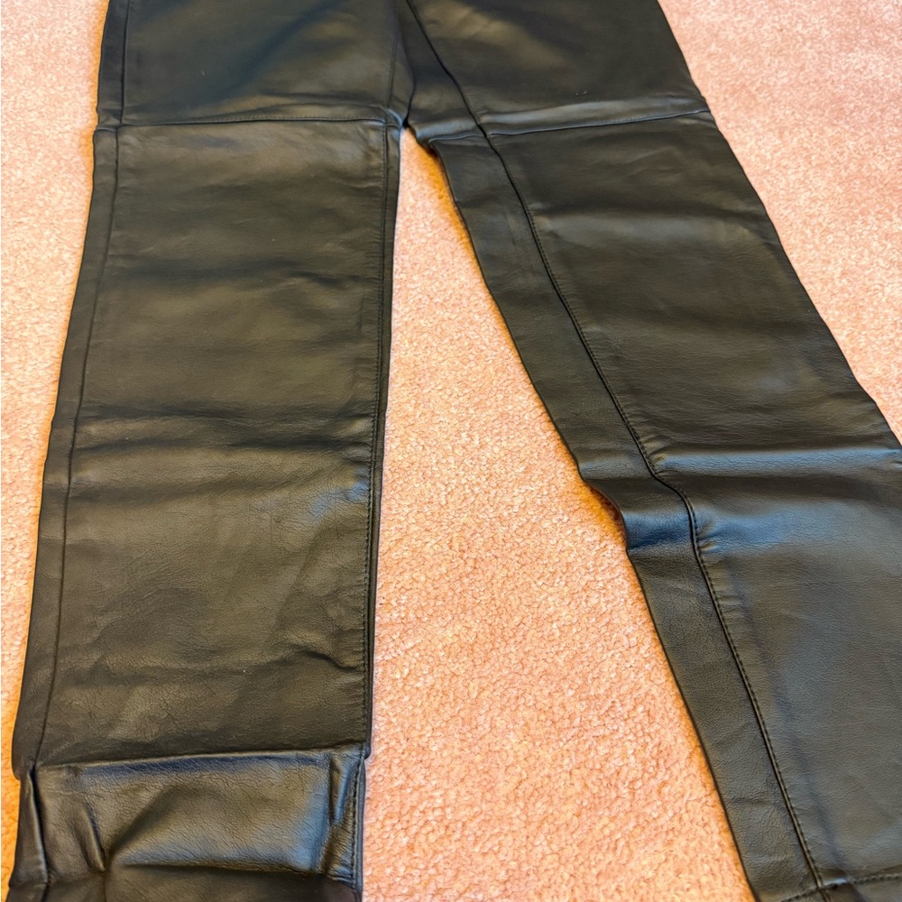 MICHAEL Michael Kors Black Leather Trousers